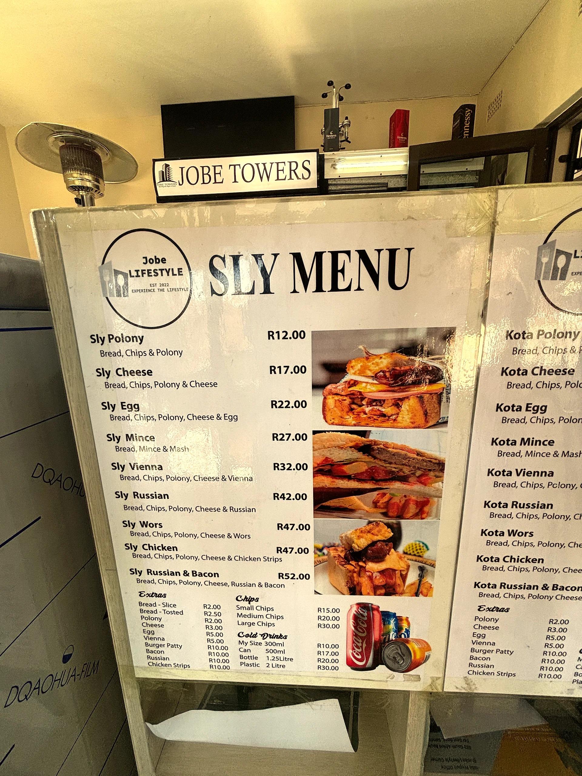 Food court menu