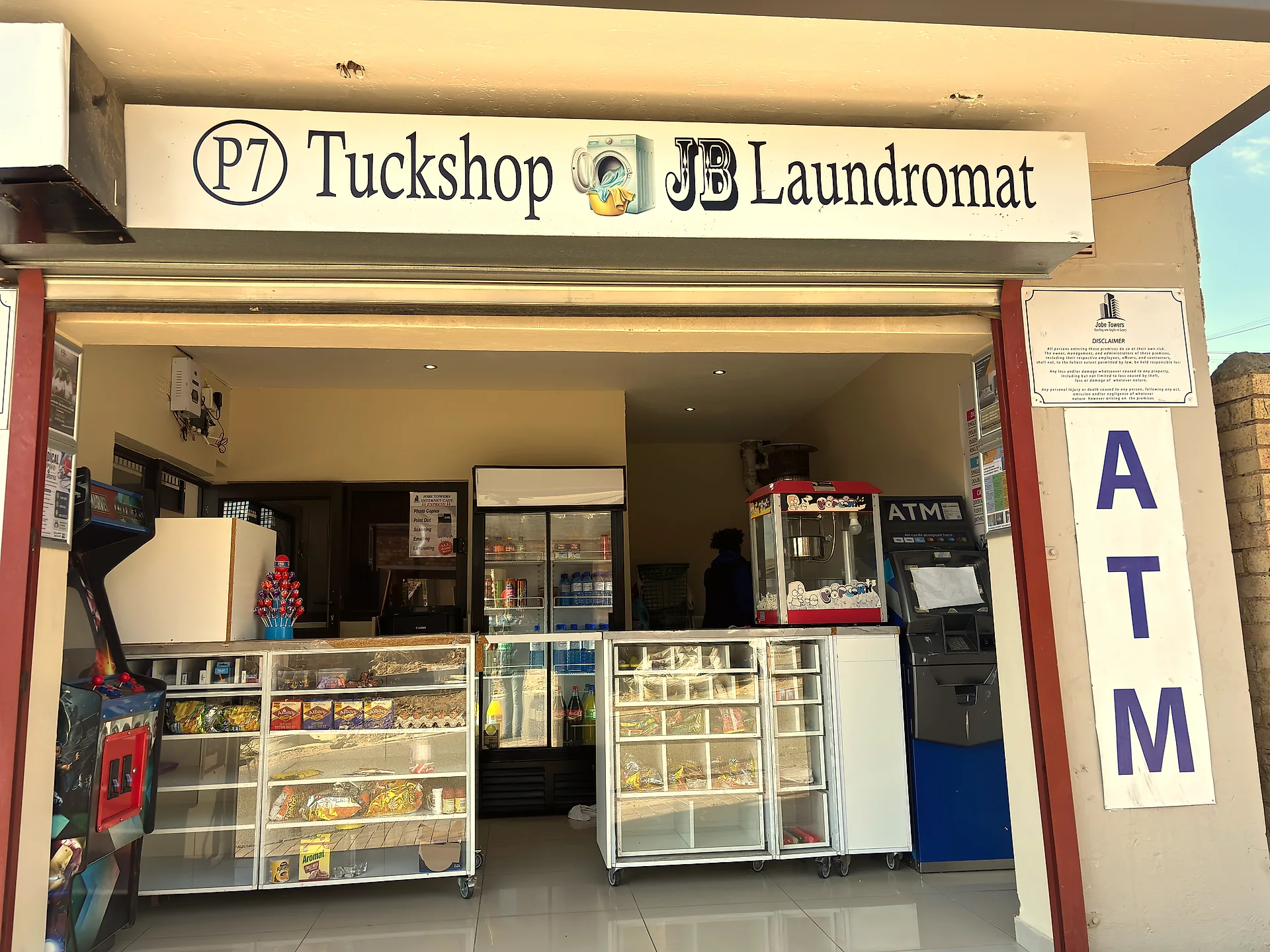 Tuckshop and laundromat